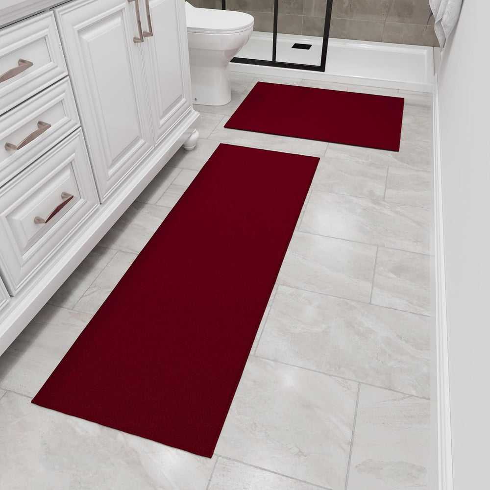 Ottomanson 2-Piece Kitchen Rug Set - Non Slip, Runner & Small Area Rug - ...