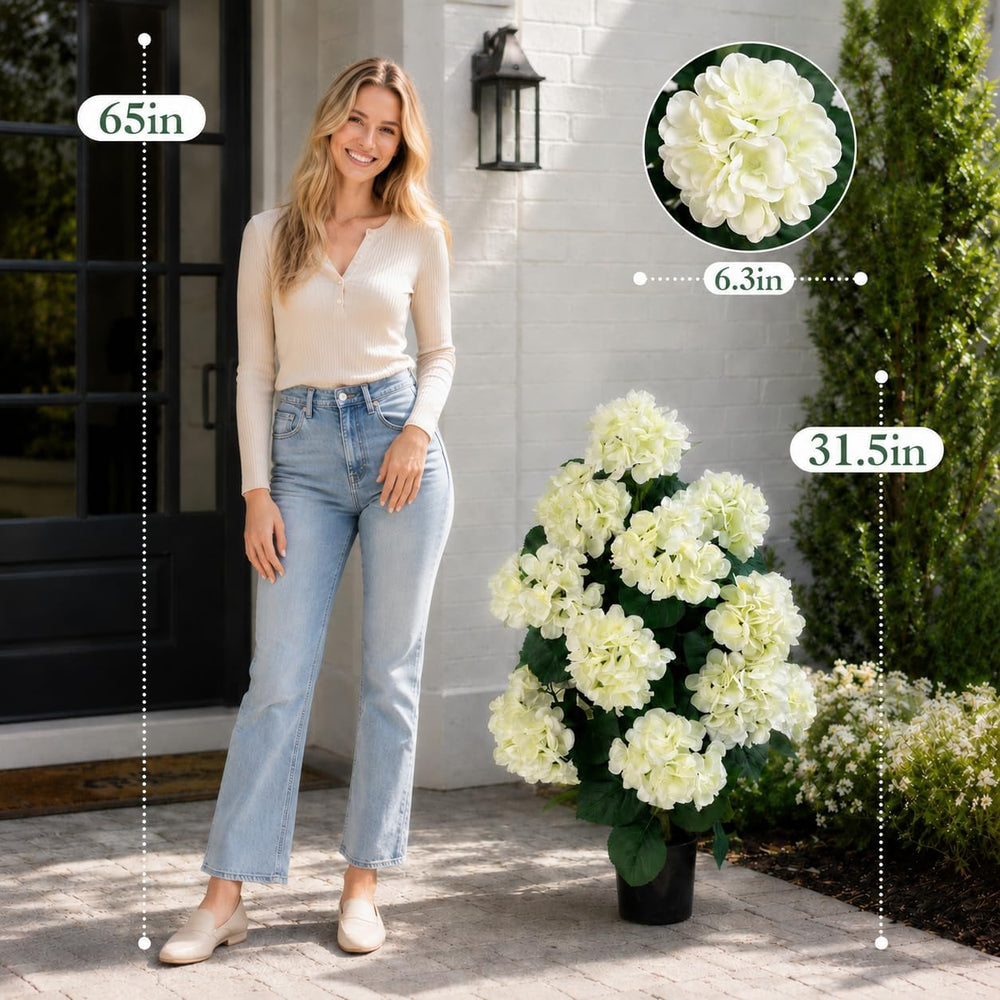 2Pack Artificial Hydrangea Tree Outdoor