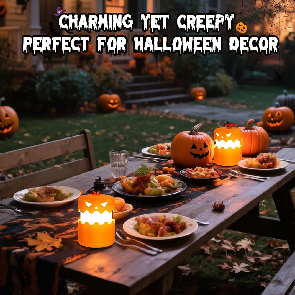 Rechargeable Halloween Pumpkin Lantern Light Collapsible Jack O Lantern