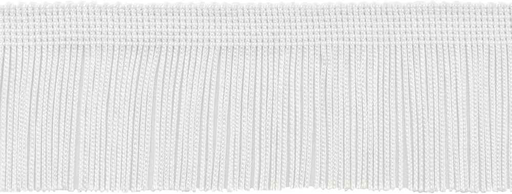 2" (5cm) Long Solid Chainette Fringe Trim (Style# CF02) Pure White #A1 (...