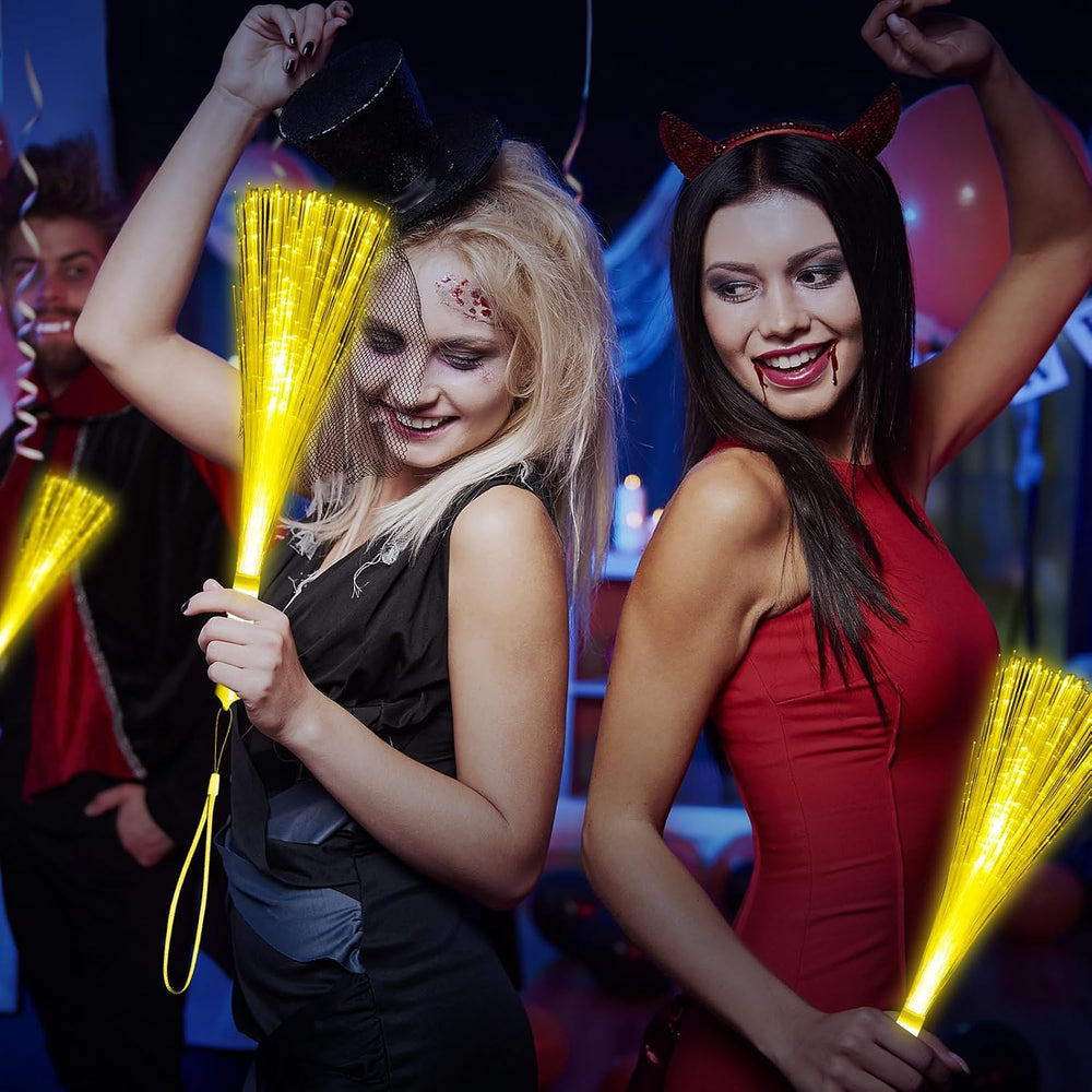 60 Pack Fiber Optic Wands,LED Light Up Wands with 3 Flashing Models,Glow in t...