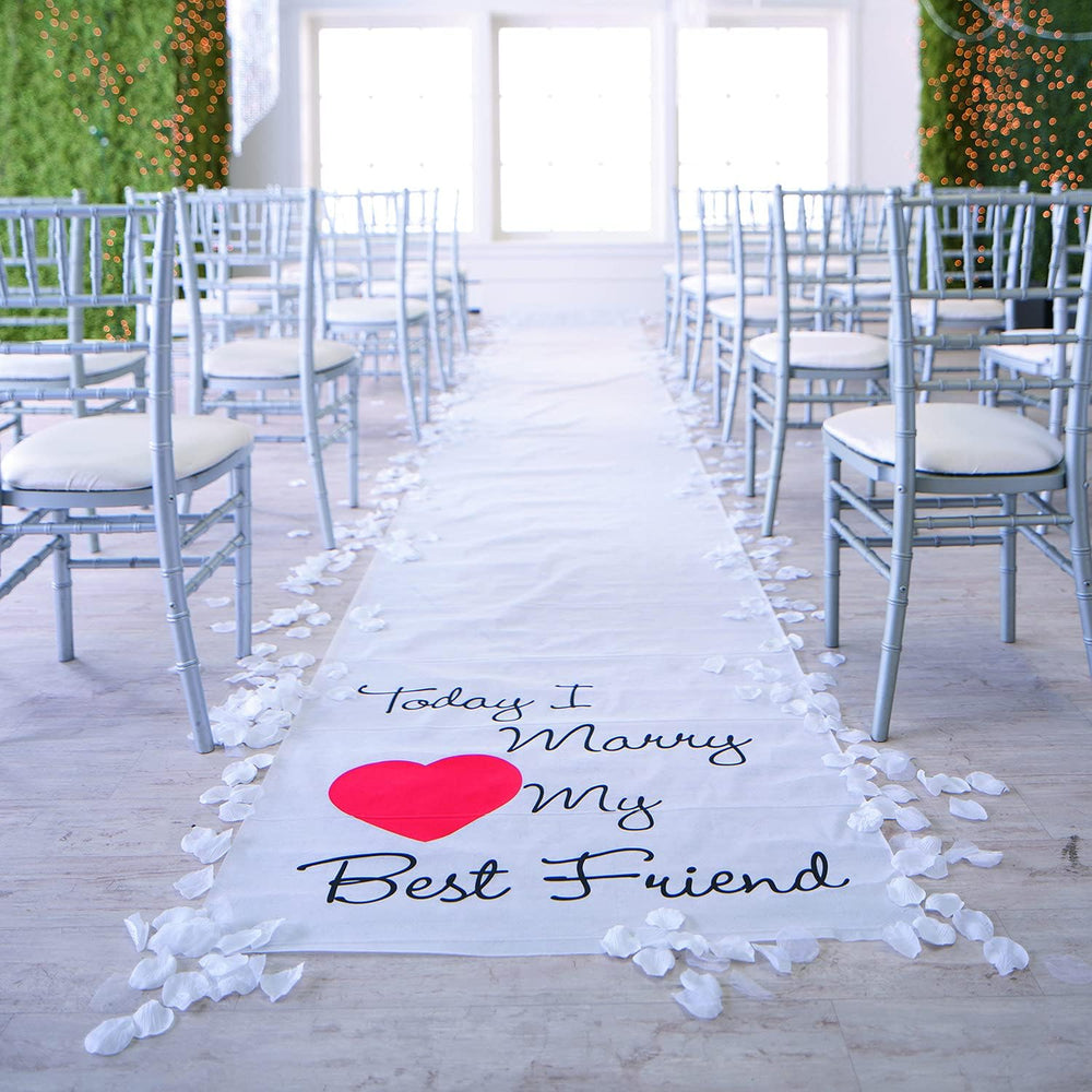 Fun Express Today I Marry My Best Friend Aisle Runner for Wedding