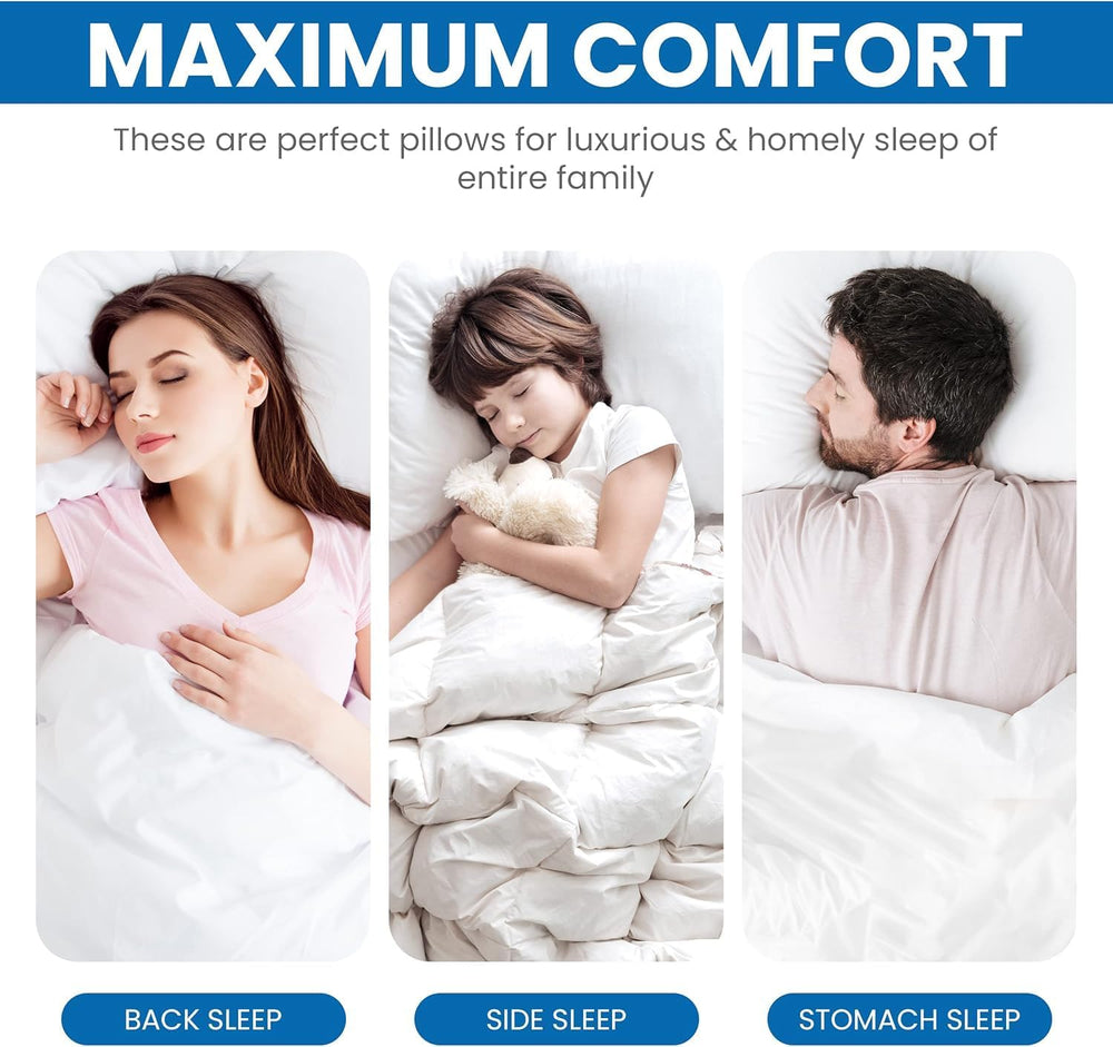Utopia Bedding Bed Pillows for Sleeping (White), Queen Size Set of 4, Hotel P...