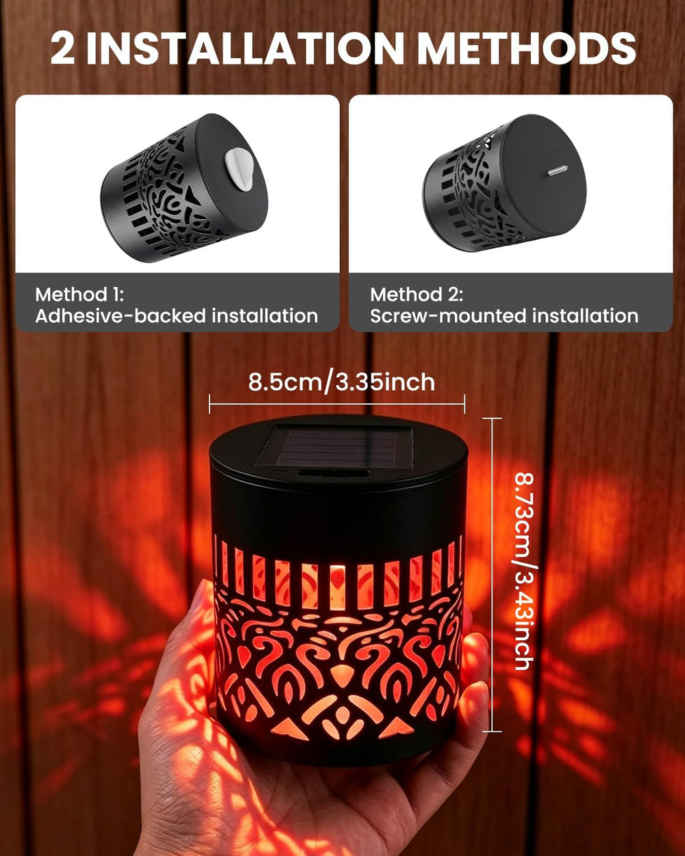 Klarlight 7 Color Changing Solar Mandala Lights Outdoor, IP65 Waterproof