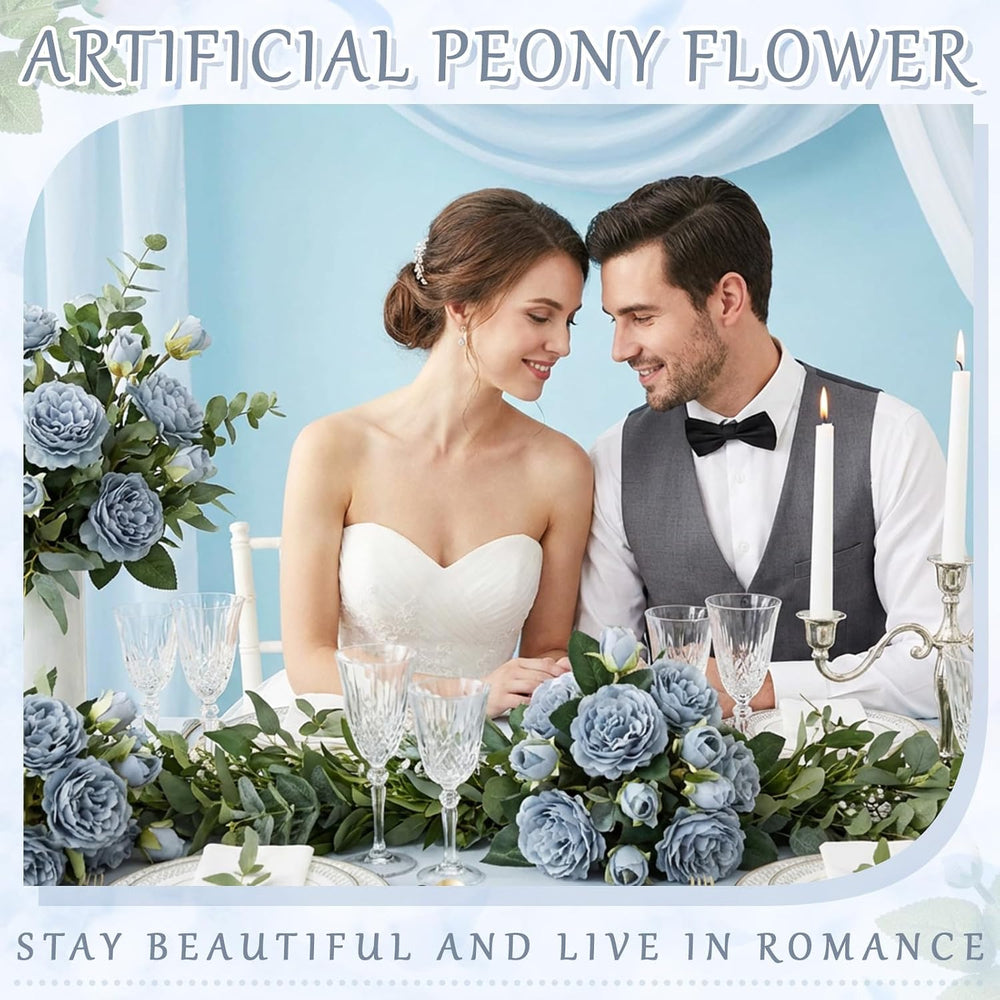 36 Bundles 36 Bundles Artificial Flowers Peonies Roses 108 Heads Fake Silk Pe...