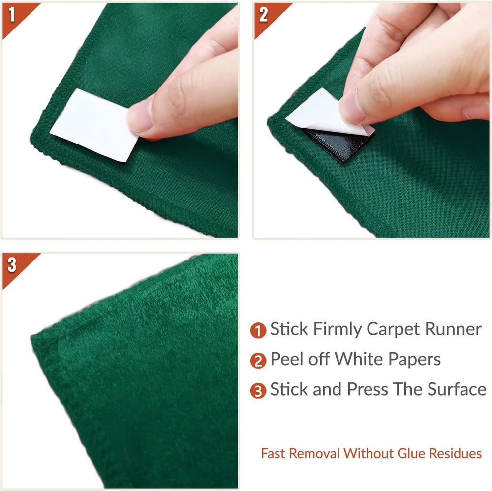 Wedding Aisle Runner Hunter Green Velvet Aisle Runner Rug 5x15FT Wedding Carp...