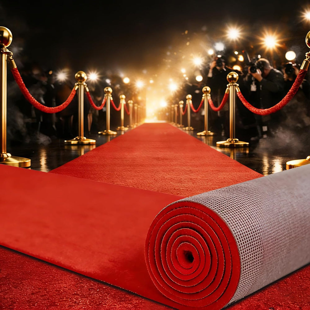 EZLucky Red Carpet Runner for Party, 3 x 10 ft Extra Thick Non-Slip Rug