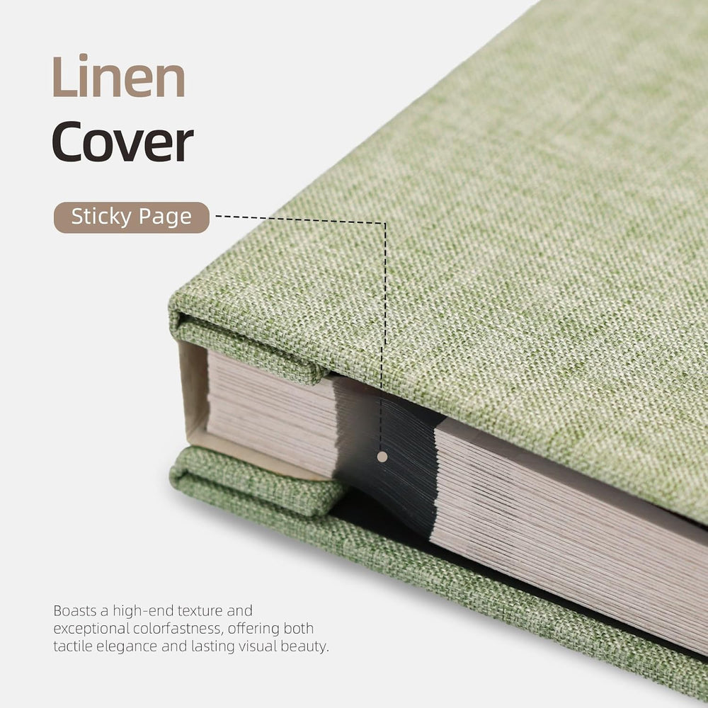 Vienrose Large Self Adhesive Scrapbook 60 Pages 13 x 12.6 in Grassgreen