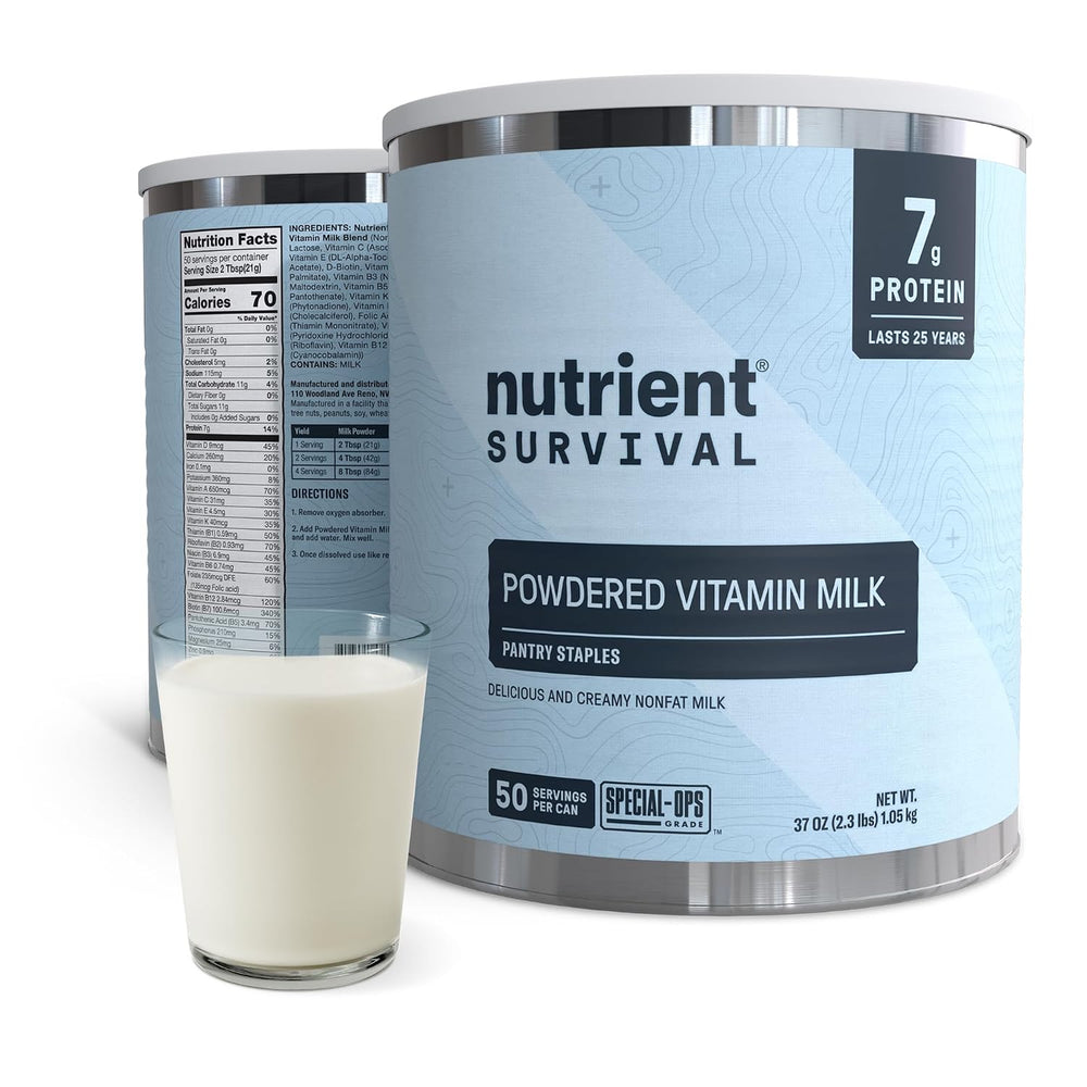 Nutrient Survival Vitamin Powdered Milk, Freeze Dried Prepper Supplies & ...