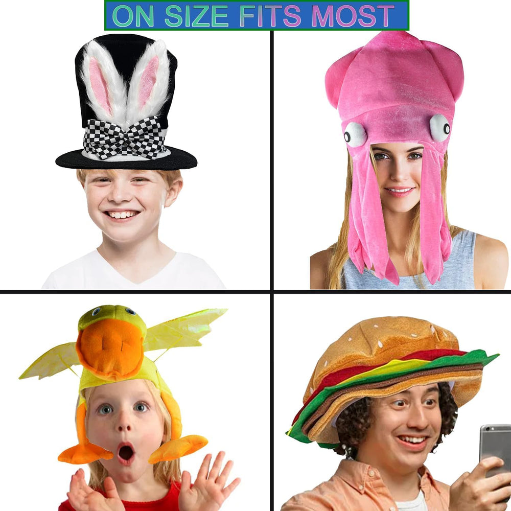 Bulk Premium Funny Hats, 24 Assorted Dress Up Costume Hat, Crazy Party Hats, ...