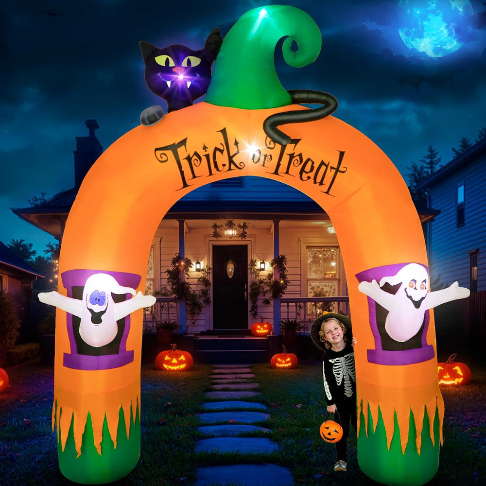 10FT Large Halloween Inflatable Archway Decoration, Halloween Blow Up Lighted...