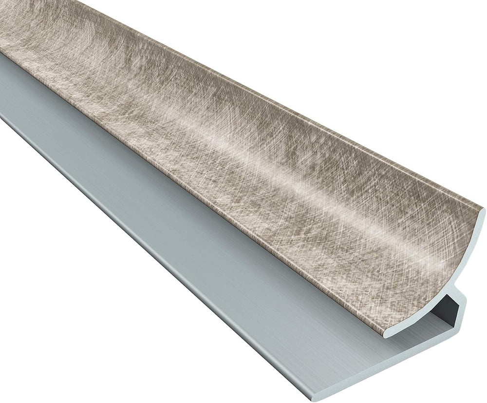 FASÄDE 47 in Vinyl Inside Corner Trim Crosshatch Silver (5 Pack)