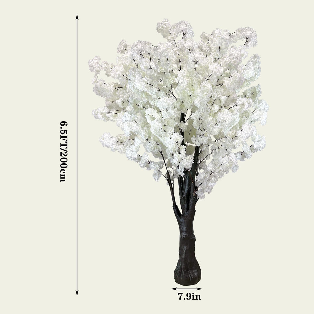 White Artificial Cherry Blossom Tree for Home, Wedding, Office, Living Room -...