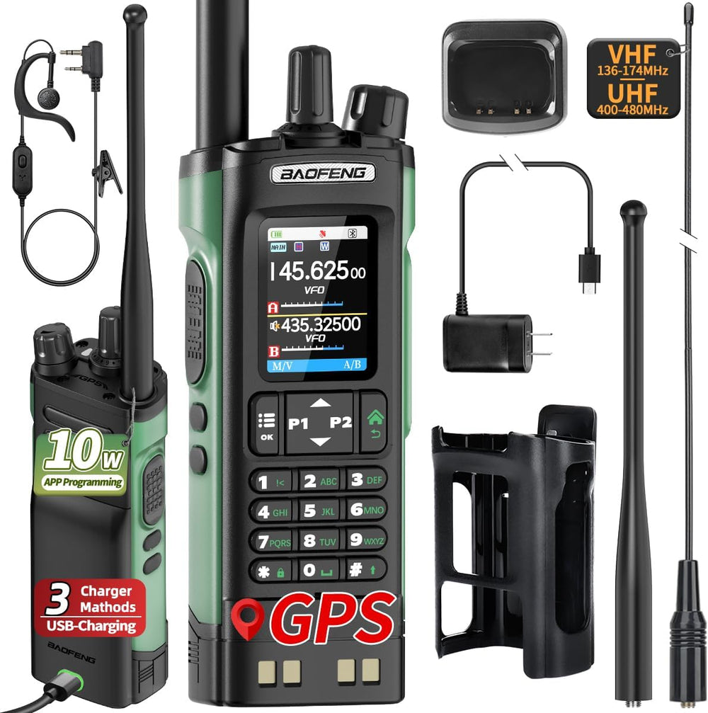 BAOFENG UV-32 Ham Radio Long Range Rechargeable Walkie Talkies UV32 5RM K5 10...