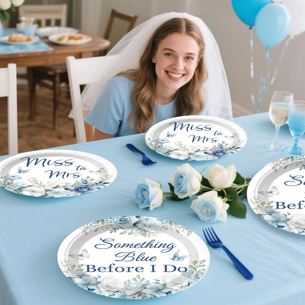 271PCS Something Blue Before I Do Bridal Shower Decorations Set