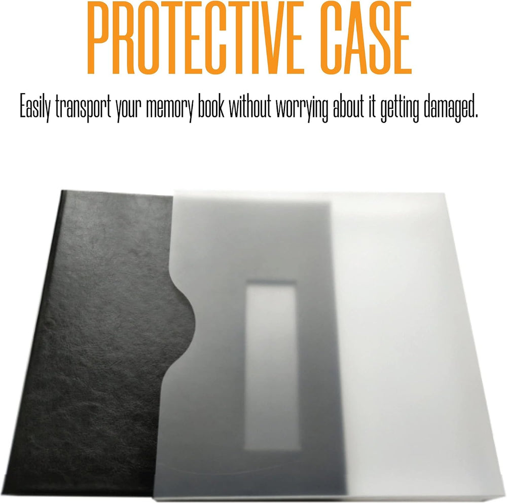 2x6 Photo Strip Album, Black Cover Black Pages, 2 Gel Pens
