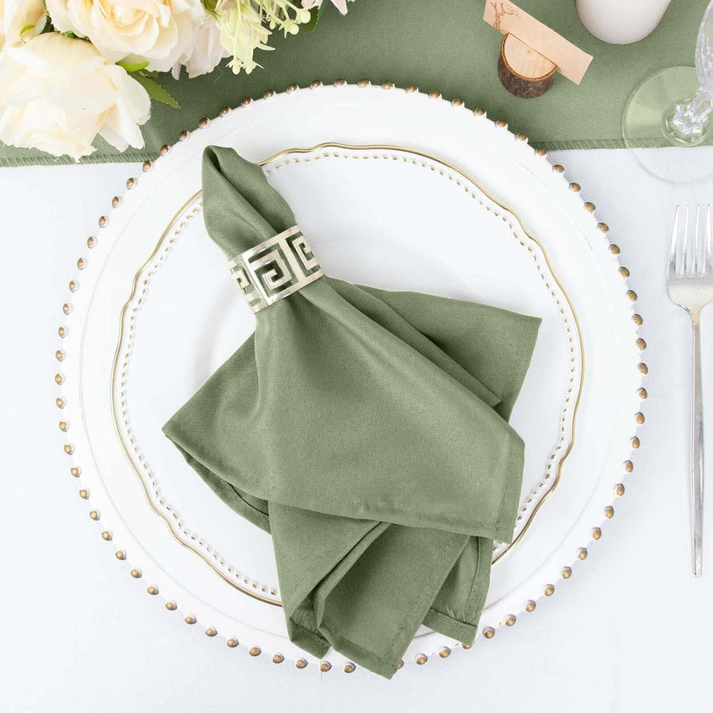 Efavormart Premium Cloth Napkins Set of 100, 17x17 Inch Eucalyptus Dusty Sage...