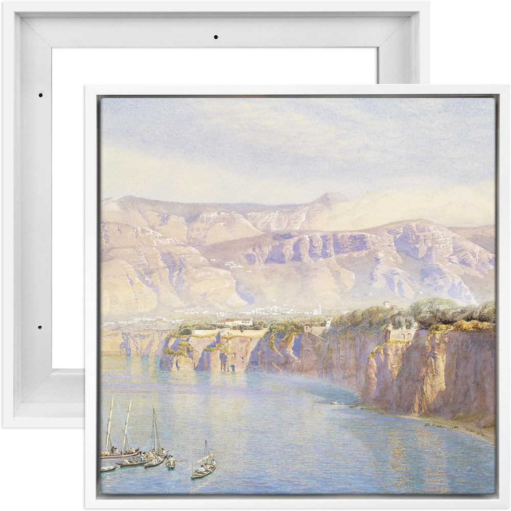 12x12 White Floater Frame for Canvas Painting 0.6-0.8" Deep,2 Pack