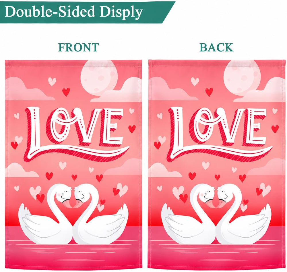 12 Double Sided Seasonal Garden Flags 12x18in Yard Flags with Stand