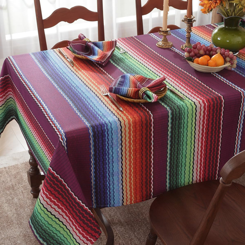 Mexican Fiesta Party Tablecloth Rectangle 60x120 Inch, Mexico Table Cloth