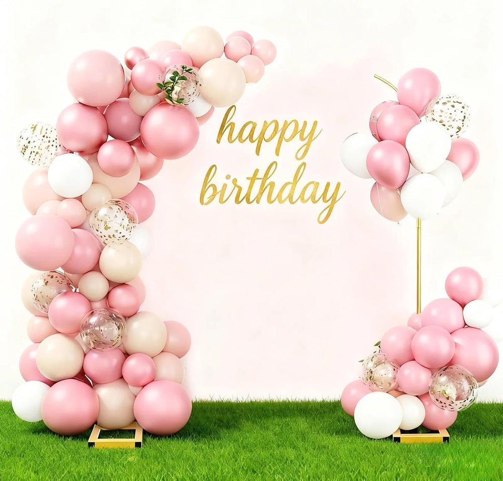 7.9FT&6.7FT Half Arch Balloon Stand with Base, Metal Wedding Arch Stand