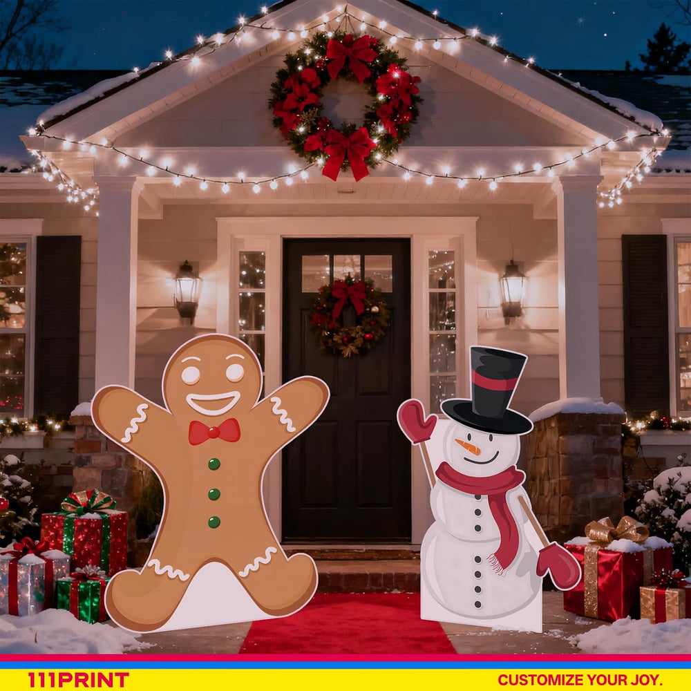 Life Size Christmas Gingerbread Cardboard Cutout Standee, 4FT