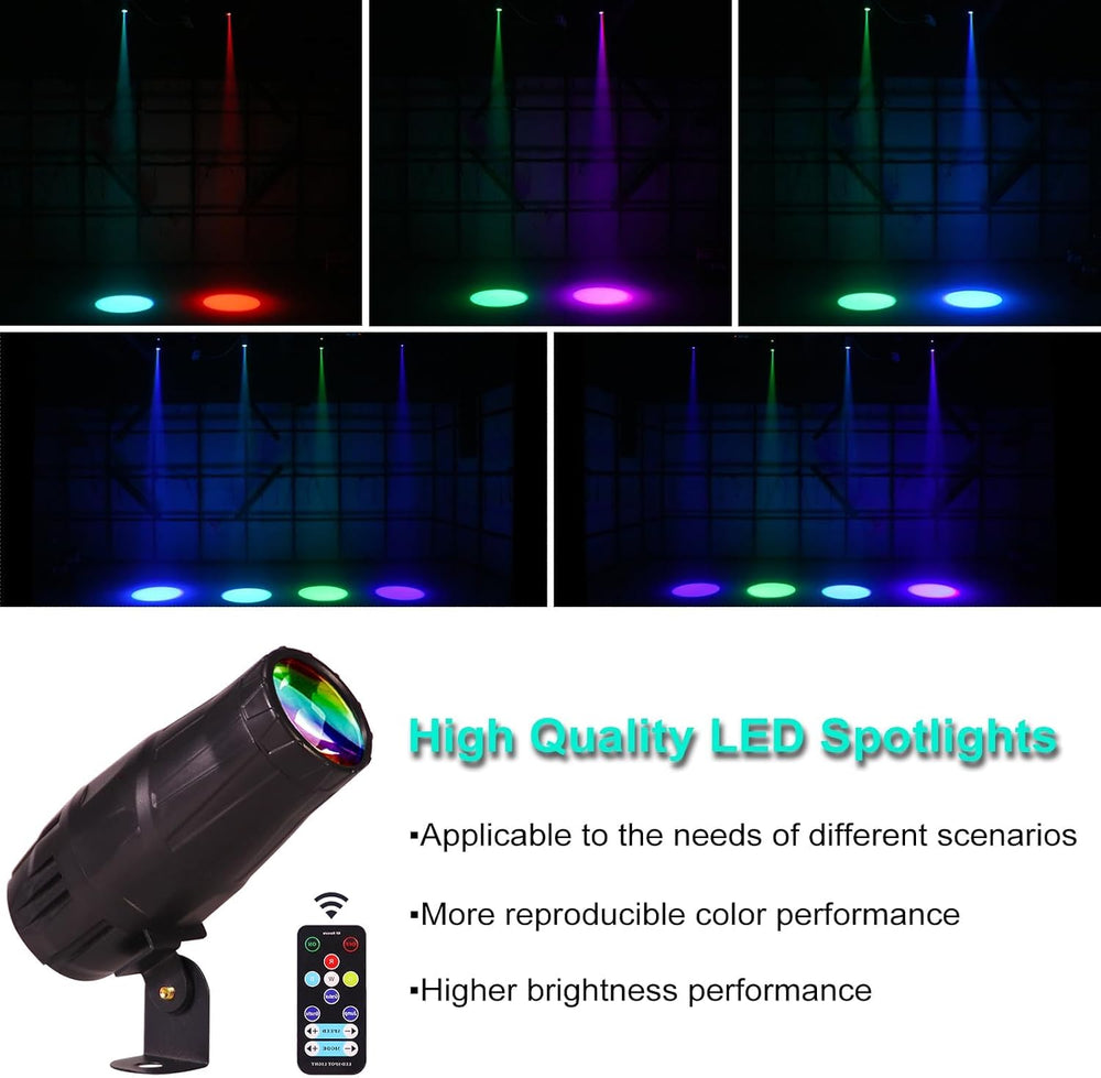 LED Pinspot Light,Stage Spotlight Mini 15W RGBW Disco Ball Spot Lights 4 in 1...