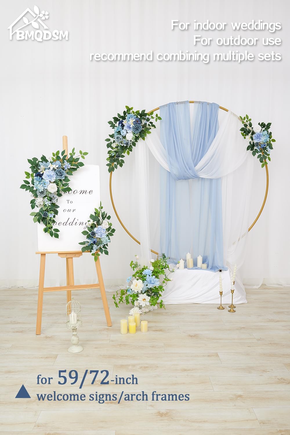 Pack of 2 Artificial Flowers for Backdrop Decoration, Wedding Arch Flowers,Re...