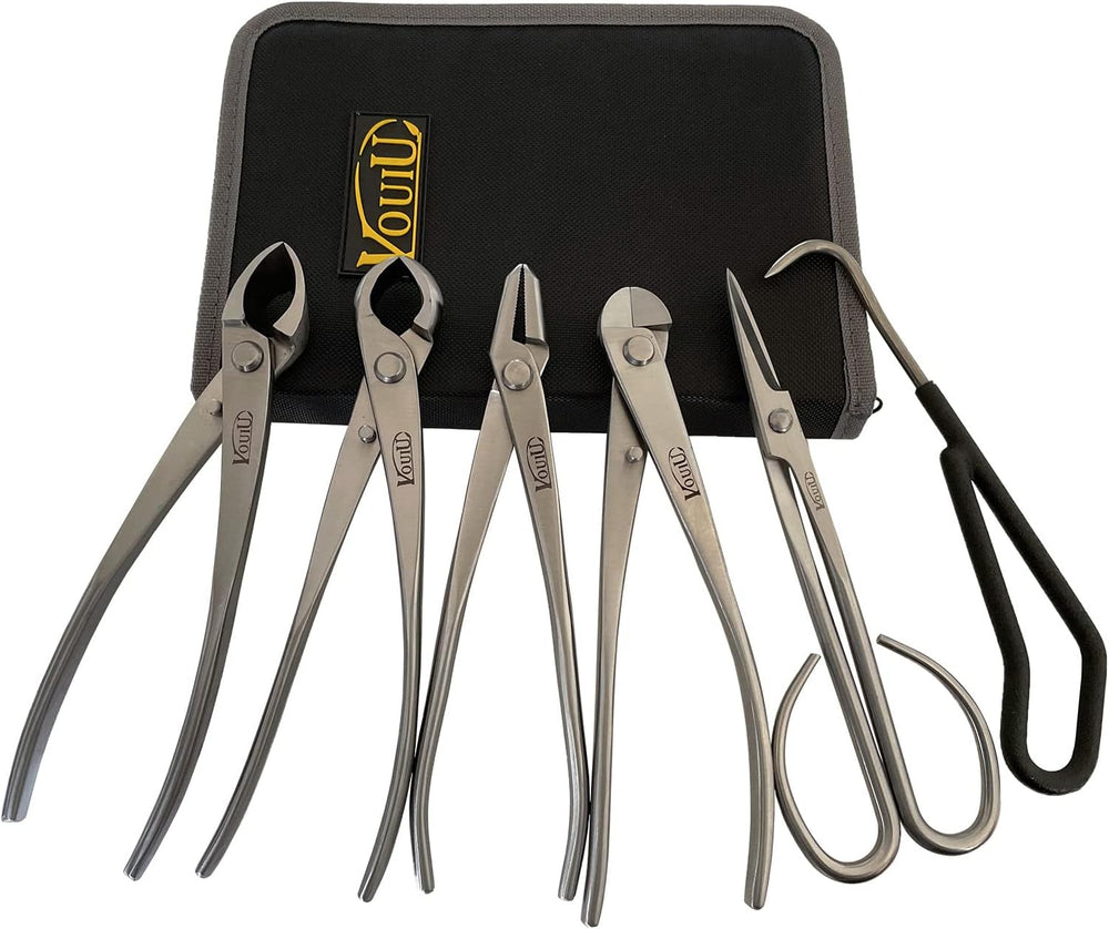 vouiu 6-Piece Bonsai Tool Set,Concave Cutter,Knob Cutter,Jin Pliers,Wire Cutt...