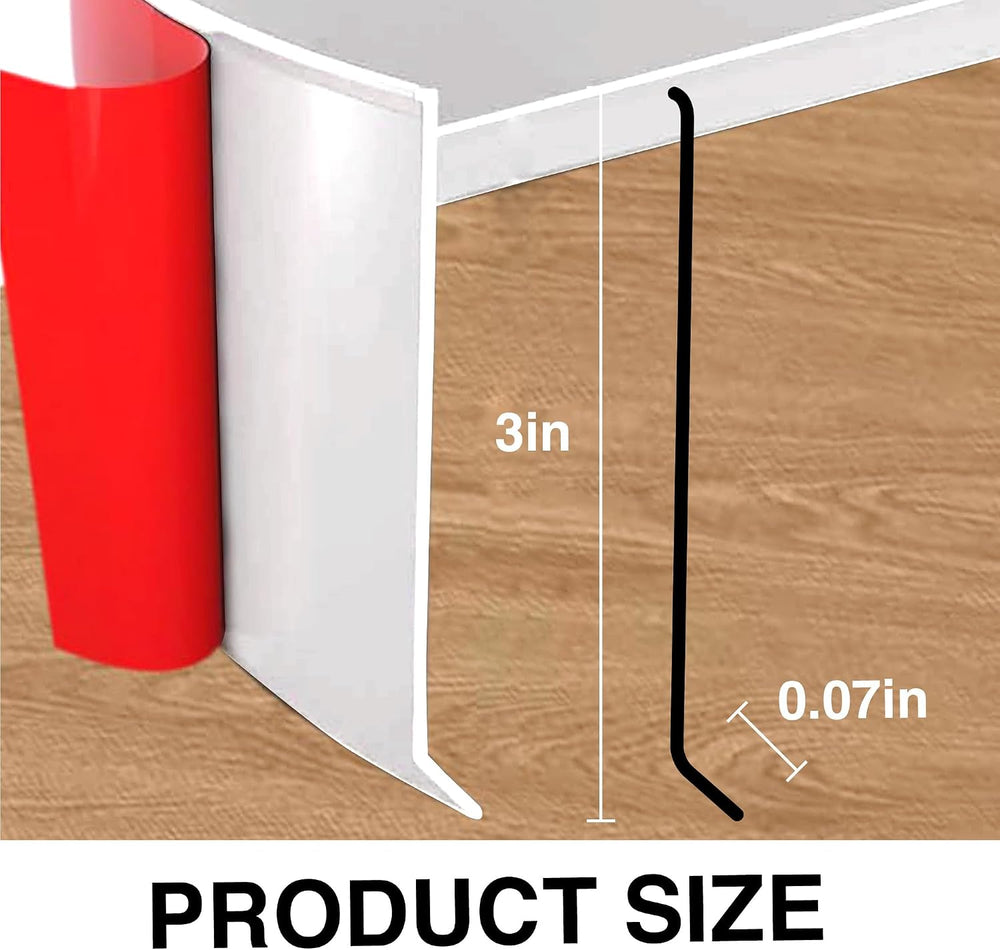 Red Teak Wall Molding Trim 3 Inch x 40 Feet, Bendable Waterproof Wall Base Ba...