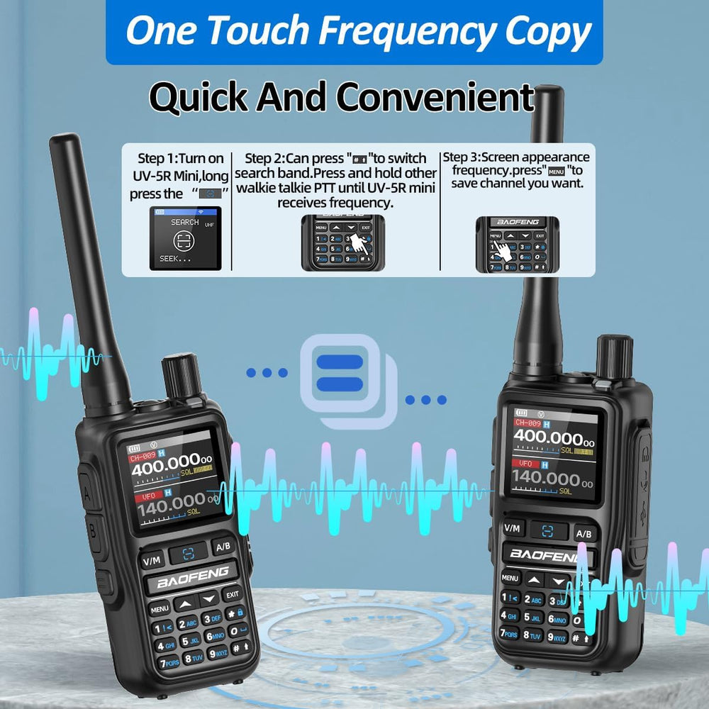 BAOFENG UV-5R MINI Ham Radio Handheld UV5R Long Range Walkie Talkies Recharge...