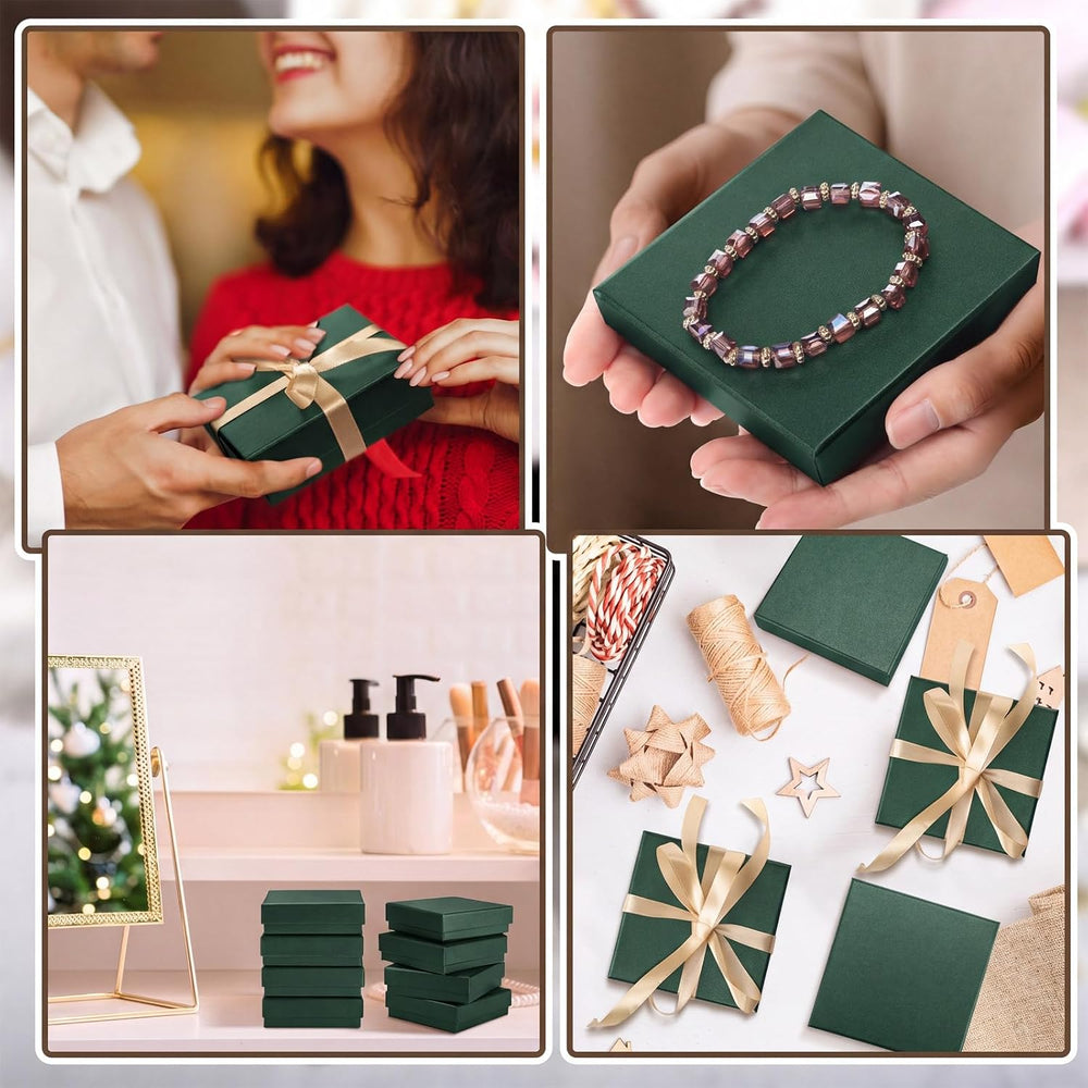 Tenceur 100 Pcs Christmas Jewelry Gift Box Bulk