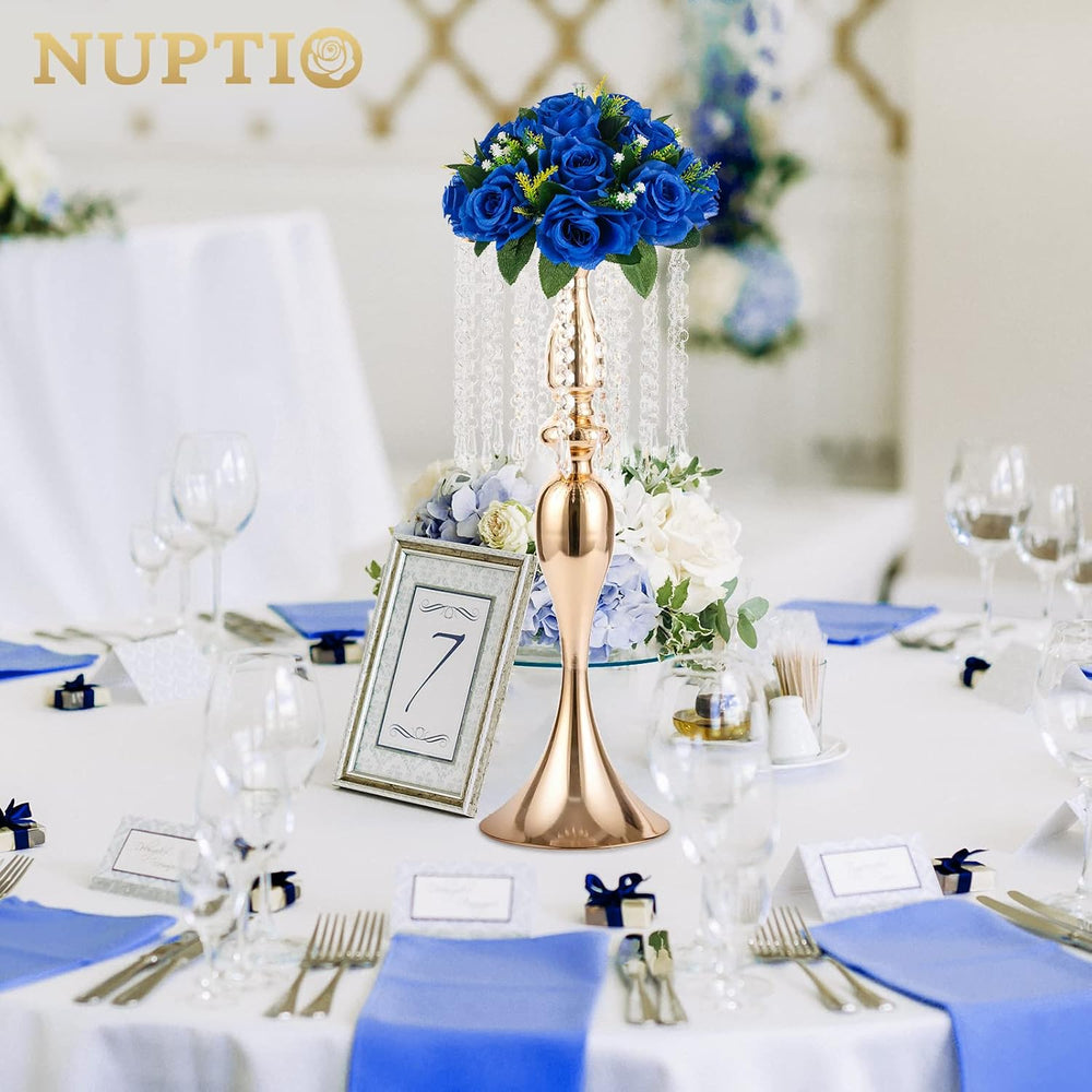 NUPTIO Flower Ball Arrangement Bouquet - 6 Pcs 9.5 inch Diameter Royal Blue F...