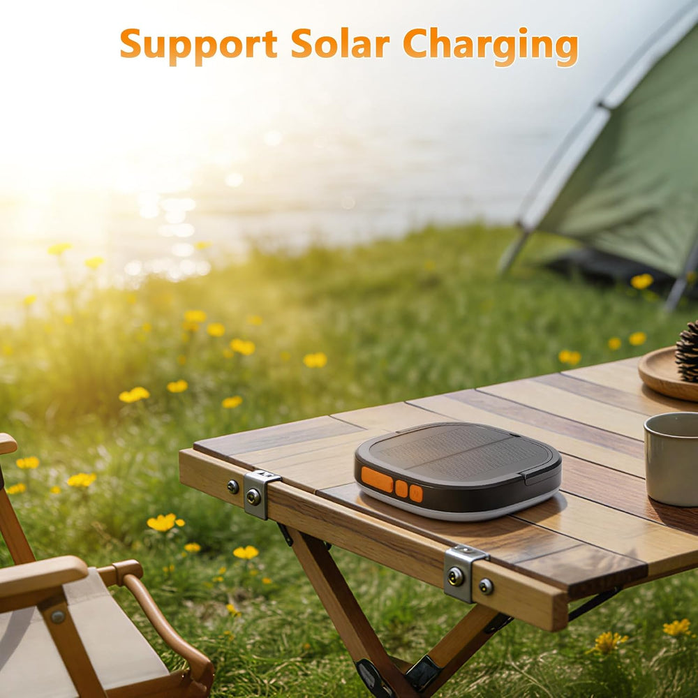 Solar Camping Lights Rechargeable Lantern 7000mAh LED 5 Light Modes IP65