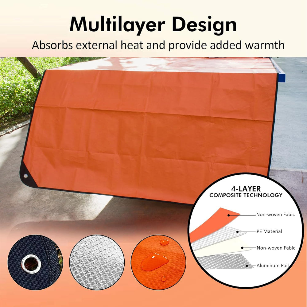 60"x82" Insulated Tarp Heavy Duty Emergency Blanket for Car,Camping