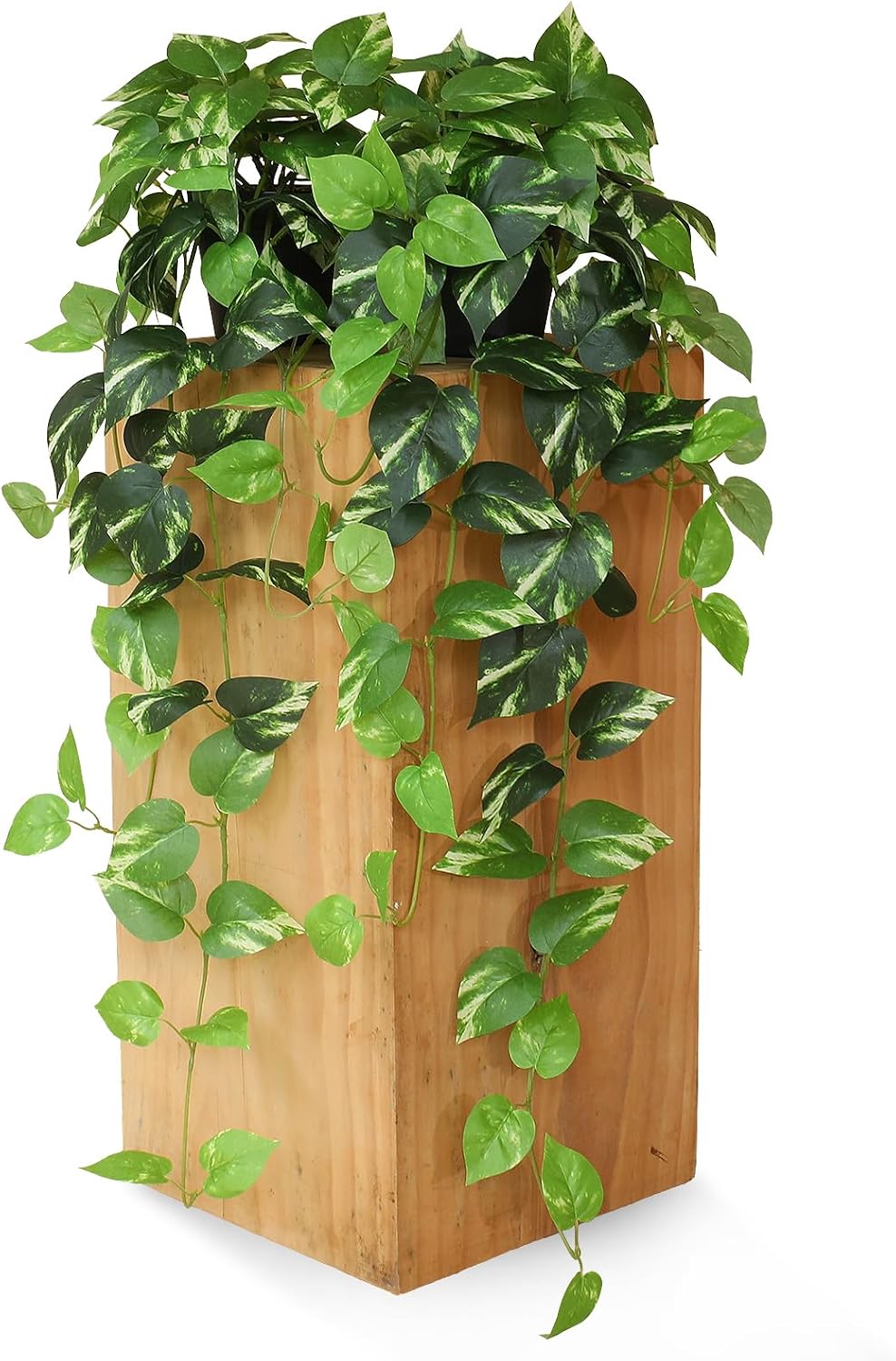 Fake Pothos Hanging Plants - 33" Set of 2 Artificial Silk Ivy Vines with...