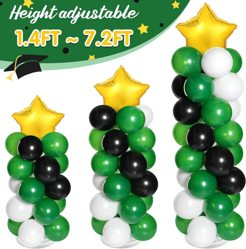 2 Sets of Balloon Column Stand Kit with 2 Star Balloons 100 Latex Balloons 2 ...