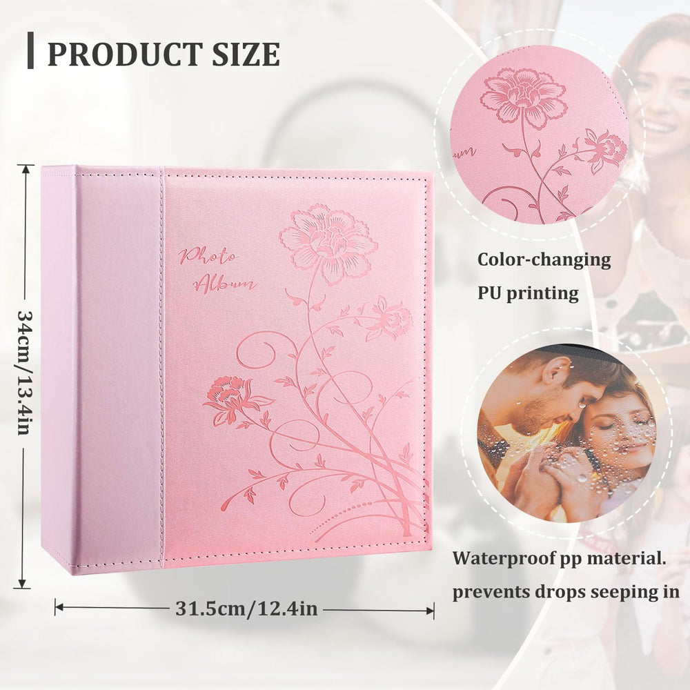 Artmag Photo Album 4x6 1000 Photos, Large Capacity Wedding Family Leather Cov...