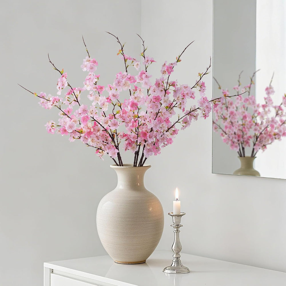Artificial Cherry Blossom Branches 27.6In Silk Cherry Blossom Branches Long S...