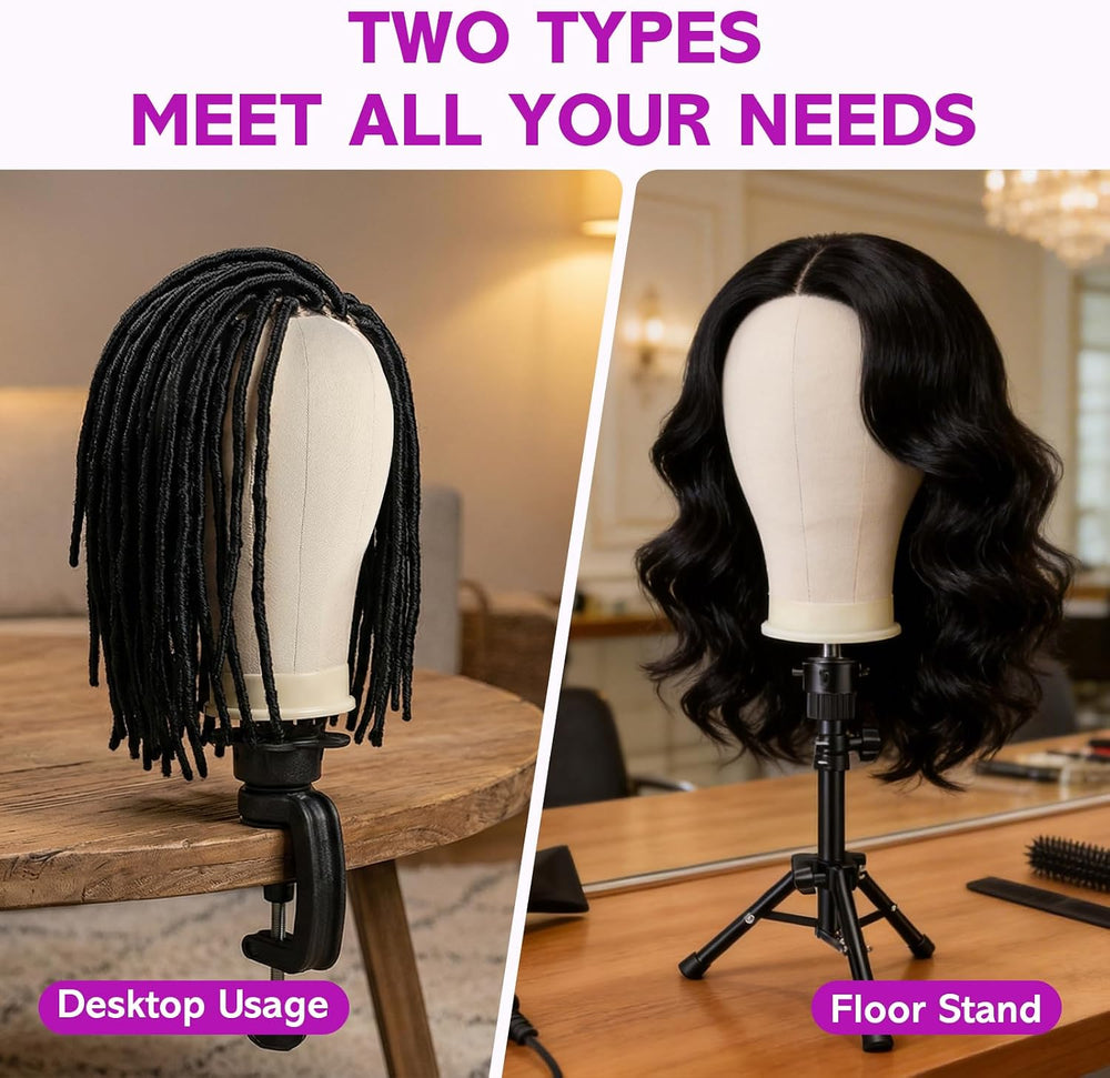 Wig Stand Wig Head Wig Stand Head Mannequin Head for Wigs with Tripod