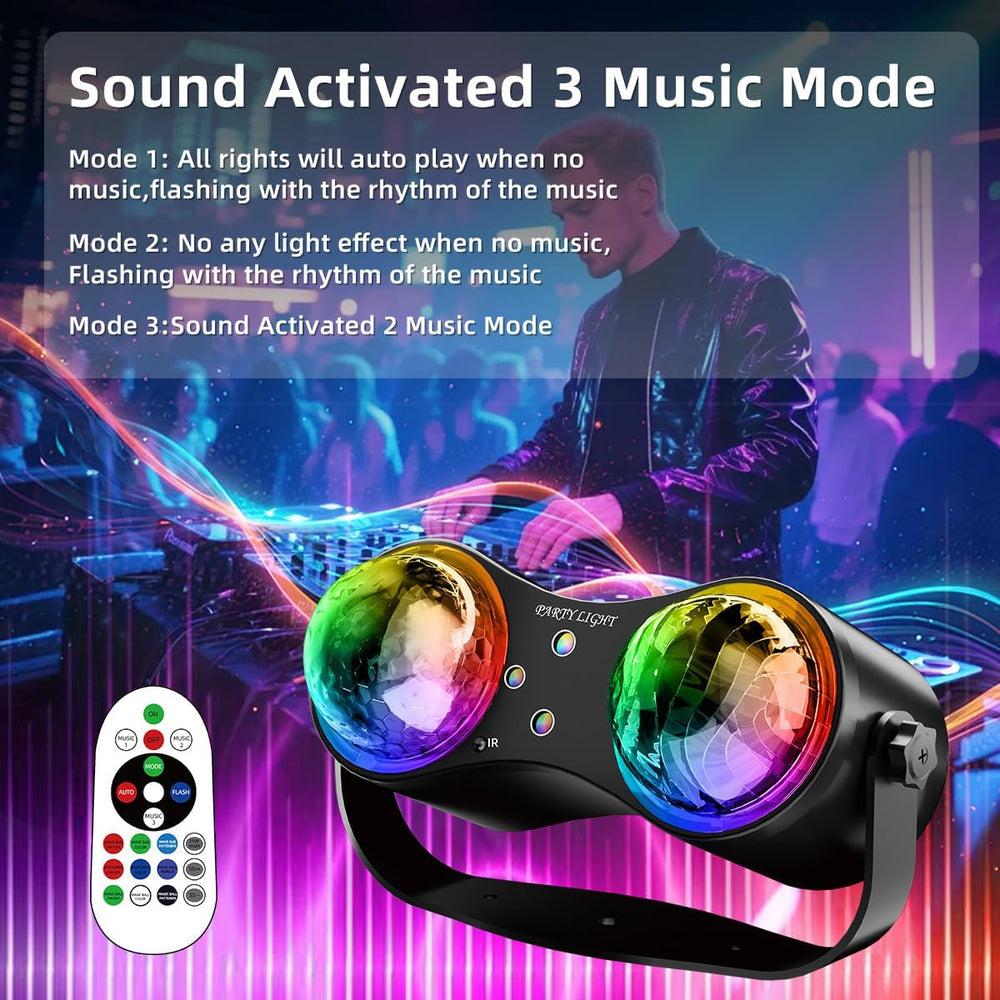 Party Disco Strobe Ocean & Star Double Ball Light