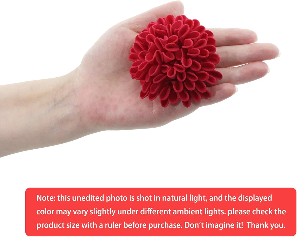 100 Pcs 3 in Artificial Dahlia Head Bulk (4 Shades of Red Ivory)