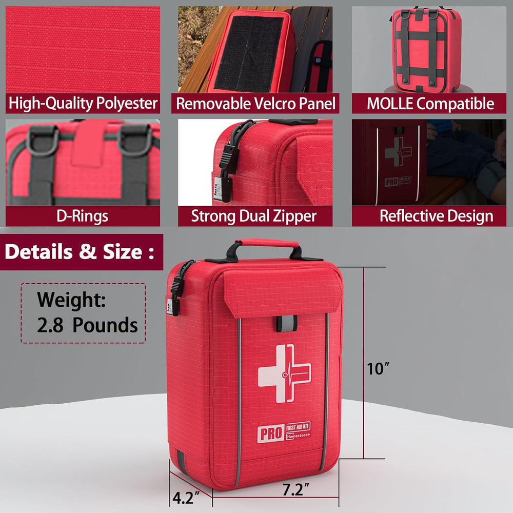 Upgrade - Comprehensive First Aid Kit with Labelled Compartments, Molle Syste...