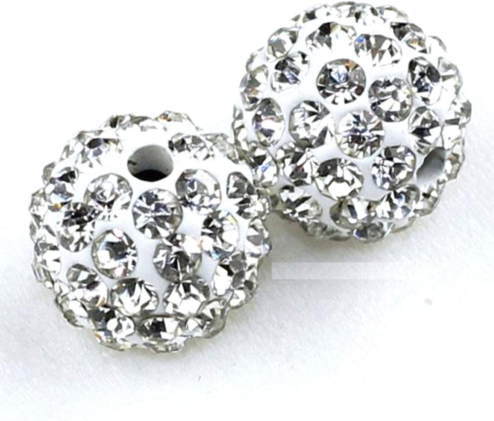 10MM Disco Balls Clay Beads Czech Crystal Shamballa Pave Premium Quality