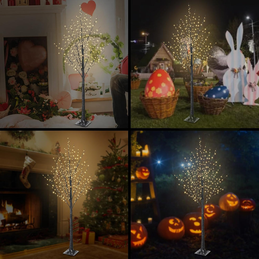 6FT Halloween Tree, 500 LED Lighted Twig Tree