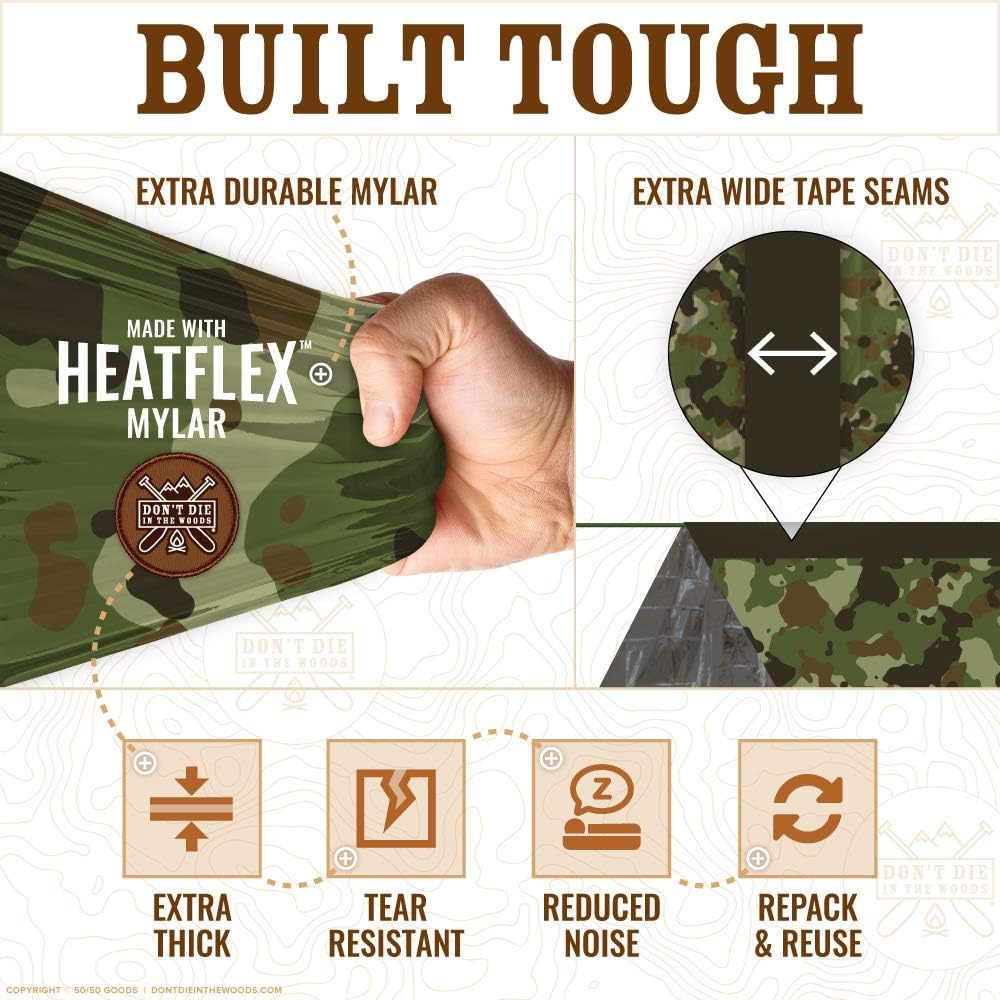 Emergency Tent with Paracord – Ultralight Thermal Mylar Survival Shelter