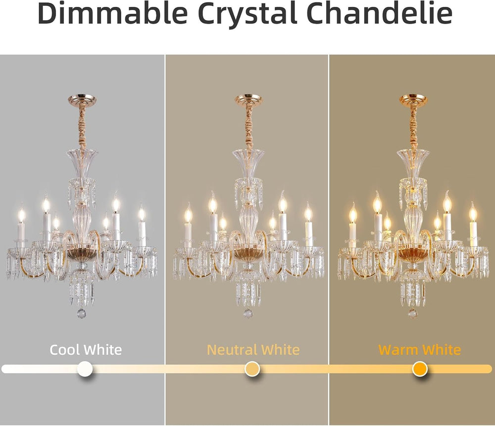 Crystal Chandeliers Light Dining Room:K9 Modern Candle Chandelier Lights for ...