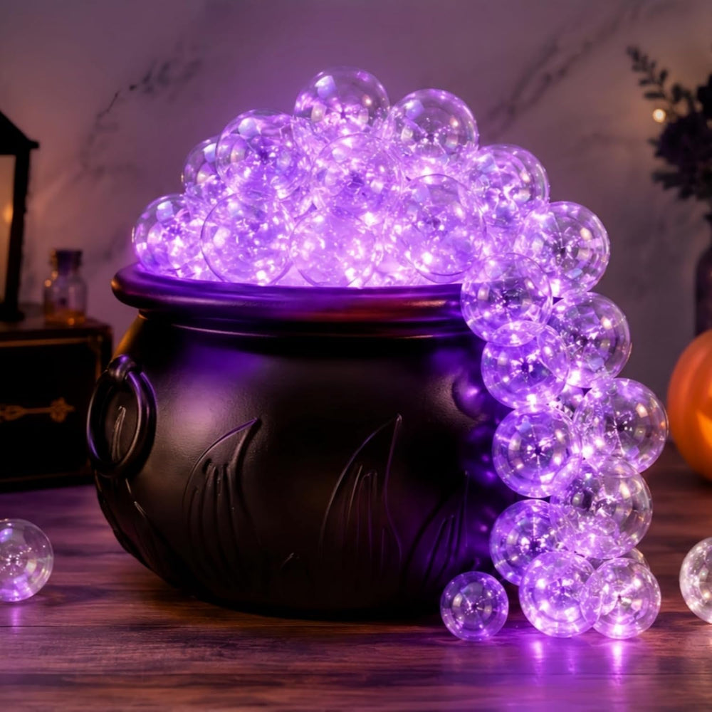 Bubbling Cauldron Halloween Decor Witch Pot Tabletop Centerpiece