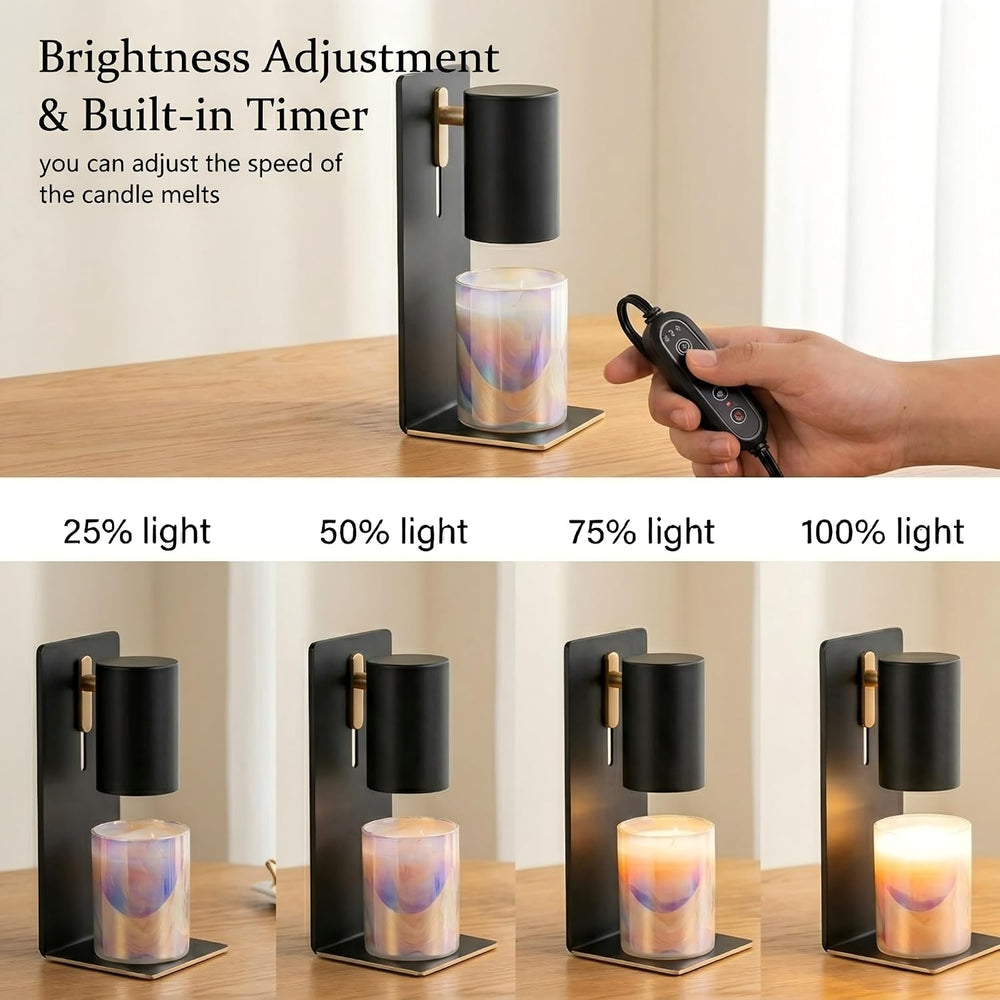 MOAFINA Black Candle Warmer Lamp with Timer,Height Adjustable Dimmable