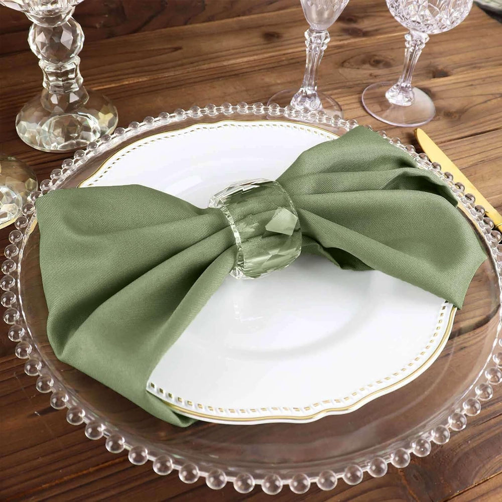 Efavormart Premium Cloth Napkins Set of 100, 17x17 Inch Eucalyptus Dusty Sage...